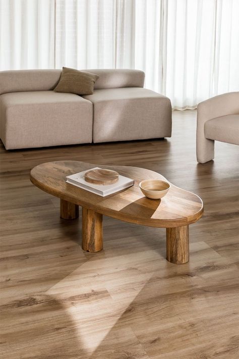 Wood Coffee Table Living Room, Mango Wood Coffee Table, Sunroom Furniture, Wooden Pallet Furniture, Living Room Sofa Set, Wooden Dining Chairs, House Furniture Design, Small Coffee Table, Deco Furniture