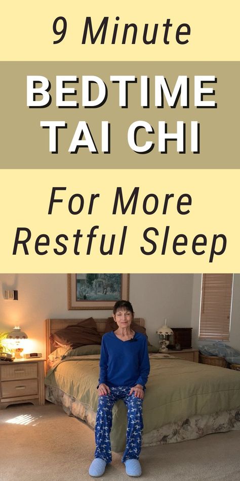 Bedtime Tai Chi For A Good Night's Sleep - Fitness With Cindy Sleep Exercises, Senior Workout, Yoga For Sleep, Fitness With Cindy, Tia Chi, Hip Strengthening Exercises, Tai Chi Exercise, Exercise Workouts, Bedtime Yoga