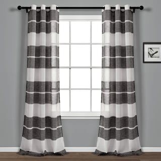 Dye Curtains, Window Treatments Sheer, Curtain Styles, Grommet Panels, Lush Decor, Sheer Curtain Panels, Beautiful Curtains, Black Panels, Colorful Curtains