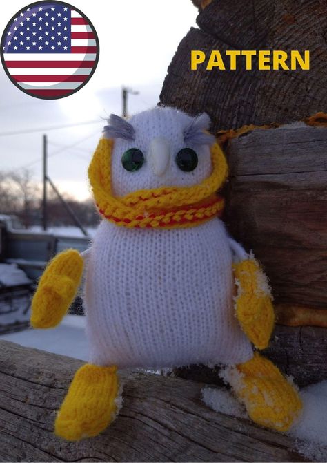 Owl Knitting, Owl Knitting Pattern, Knitted Owl, Fashion Knitting, Pattern Knitting, Owl Patterns, Knitting Bags, Knitted Animals, Free Knitting Pattern