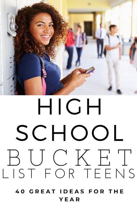 High School Bucket List For Teens – 40 Fun Ideas To Complete In A Year Junior Year High School Activities, High School Clubs Ideas, Freshman Bucket List High School, Teen Bucket List High Schools, School Club Ideas Highschool, Fun School Activities Highschool, High School Bucket List Ideas, School Bucket List Ideas, Highschool Bucket List