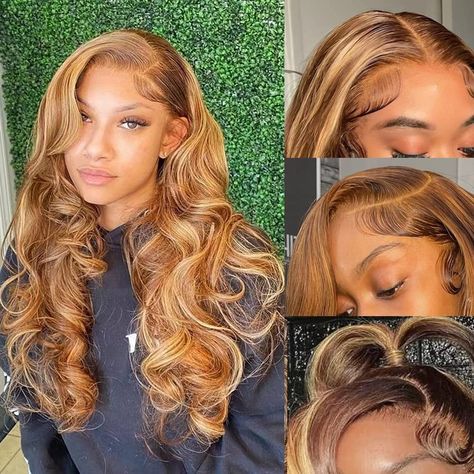 Body Wave human hair 427 wig human hair 13x6 hd lace frontal wig 40 inch cheap wigs on clearance Honey Blonde Sew In, Honey Blonde Lace Front Wigs, Highlight Lace Front Wig, Yellow Wig, Color Rubio, Ombre Lace Front, Cheap Wigs, Blonde Lace Front Wigs, Frontal Hairstyles