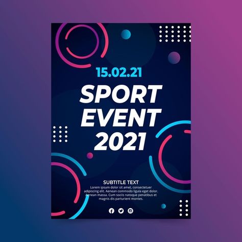 Sporting event poster | Free Vector #Freepik #freevector #poster #sports #event #game Event Poster Design Layout, Church Poster Ideas, Event Poster Template, Sports Design Ideas, Event Posters, Poster Design Layout, Desain Editorial, Sport Poster Design, Graphic Design Flyer