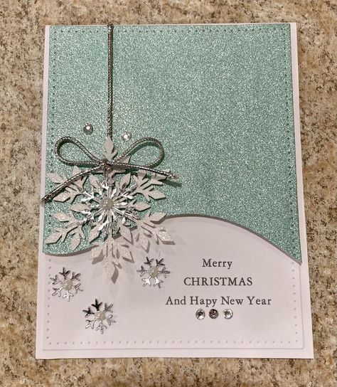 Cas Christmas Cards, Stamped Christmas Cards, Simple Christmas Cards, Snowflake Cards, Christmas Card Inspiration, Christmas Card Art, Karten Design, Hand Made Greeting Cards, Homemade Christmas Cards