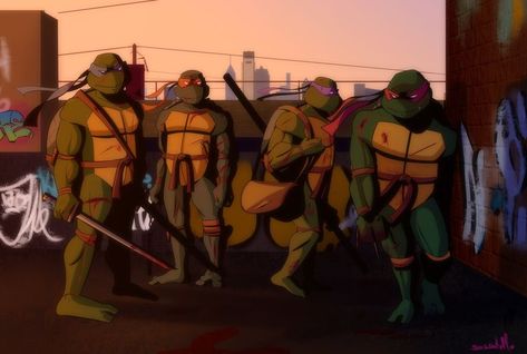 Donnie And Mikey, Tmnt Bayverse, Cowabunga Dude, Aesthetic Artwork, Teenage Mutant Ninja Turtles Artwork, Ninja Turtles Artwork, Tmnt Art, Tmnt Turtles, Heart For Kids