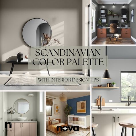 SCANDINAVIAN Home Paint Palette: Sherwin Williams Whole Home Color Scheme, Scandinavian 2024 Coordinating Colors, Home Renovation & Interior - Etsy Türkiye Whole Home Color Scheme, Scandinavian Color Scheme, Home Paint Palette, Scandinavian Color Palette, Scandinavian House, Home Paint, House Color Palettes, Paint Color Schemes, Interior Design Guide