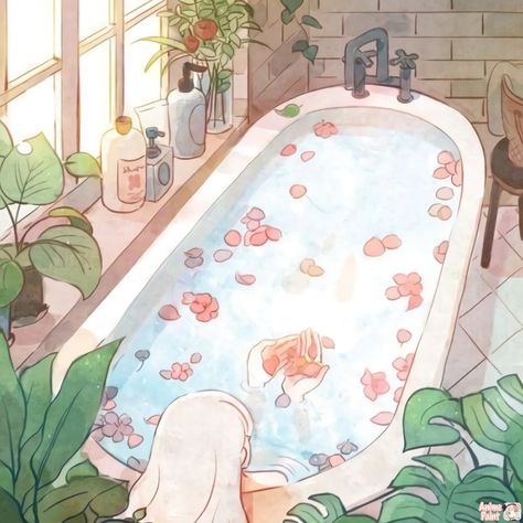 Bathtub Drawing, Aesthetic Bathtub, Bathtub Illustration, Bathtub Painting, Bathtub Aesthetic, Bathroom Drawing, Painting Bathtub, Bath Paint, Sauna Design