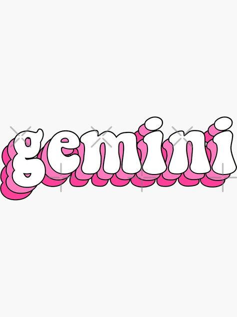 "Pink Gemini" Sticker for Sale by designsbyalyssa Pink Gemini, Sticker Wallpaper, Gemini Sign, Phone Wallpaper, Collage, For Sale, Pink, Pins, Quick Saves