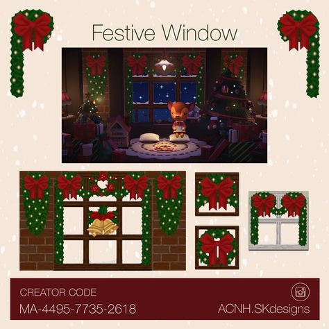 Acnh Christmas Path Codes, Acnh Holiday Codes, Animal Crossing Christmas Design Codes, Acnh Christmas Code, Animal Crossing Guide, Animal Crossing Qr Codes Clothes, Animal Crossing Wild World, Qr Codes Animal Crossing, Colonial Christmas