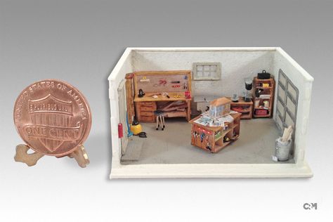 Tiny Crafts, Mini Scenes, Dollhouse Art, Mini Room, Miniature Home, Diy Miniatures, Empty Room, Small Stuff, Miniature Doll