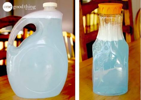 repurposing containers Reuse Juice Bottles, Butter Container Crafts, Lemonade Container, Repurposed Jars, Reuse Plastic Containers, Repurposed Containers, Container Crafts, Laundry Detergent Container, Reuse Containers