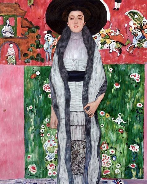 Gustav Klimt - Portrait of Adele Bloch-Bauer II Klimt Portrait, Adele Bloch Bauer, Art Klimt, Gustav Klimt Art, Klimt Paintings, Klimt Art, Painting Portrait, Traditional Paintings, Gustav Klimt