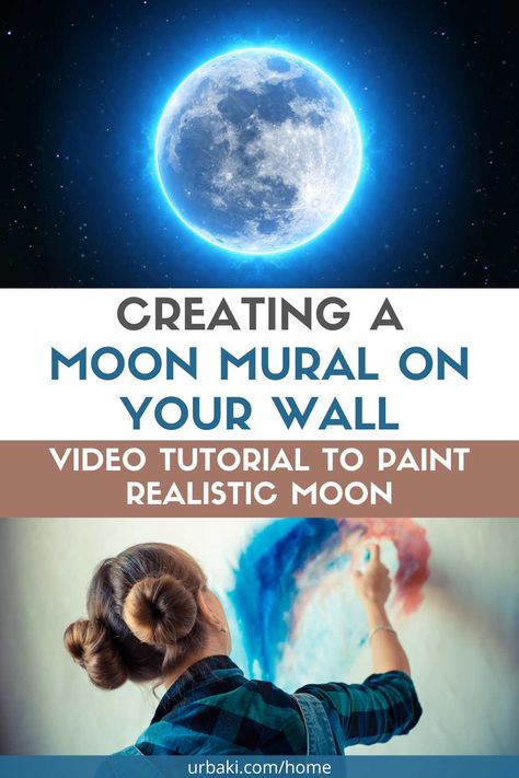 If you're looking to add a touch of celestial magic to your living space, painting a realistic moon on your wall can be a beautiful and unique way to do so. Whether you're an experienced artist or a beginner, creating a moon mural on your wall is a fun and rewarding project that can transform your room into a cozy and dreamy space. With the right materials, techniques, and a little bit of patience, you can bring the mystical beauty of the moon to your home and create a stunning focal point... Moon Mural, Wall Murals Painted Diy, Dreamy Space, Wall Murals Diy, Celestial Magic, Murals For Kids, Bedroom Murals, Space Painting, Wall Murals Painted