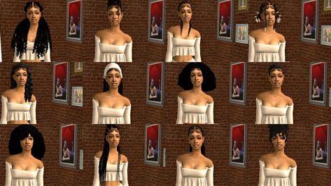 Sims 3 Black Hair, Sims 2 Black Hair, Sims 2 Cc, Sims 2 Hair, My Sims, Curls Hairstyles, Sims 4 Gameplay, The Sims 2, Baby Hairs