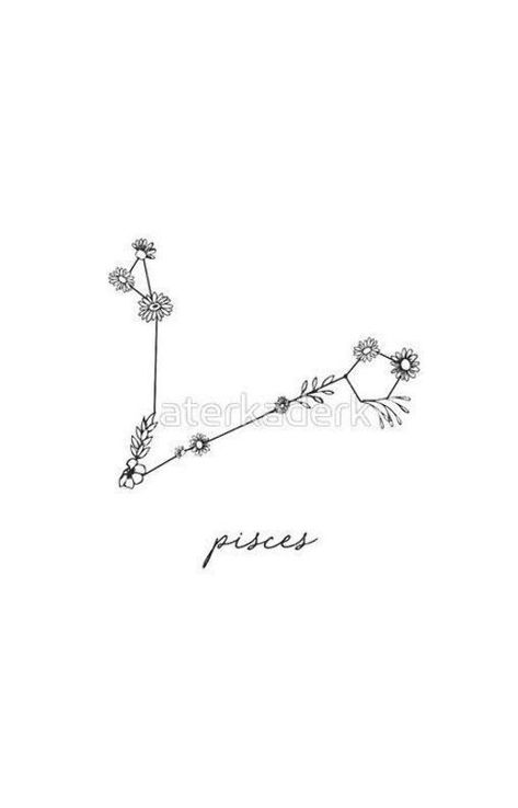 Small Tattoo Ideas Pisces, Small Pisces Tattoos Constellation, Pisces Flash Tattoo, Pisces Zodiac Tattoo For Women, Unique Pisces Tattoos For Women, Small Pisces Tattoos For Women, Astrology Tattoo Pisces, Pisces Tattoo Ideas For Women, Pisces Tattoo Minimalist