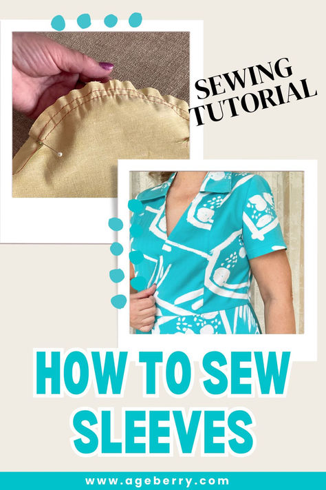 sewing sleeves tutorial Sew Sleeves, Sleeve Tutorial, Sewing Machine Tension, Sewing Tutorials Bags, Sewing Online, Sewing Sleeves, Sewing Courses, Sewing Clothing, Sewing Tutorials Clothes