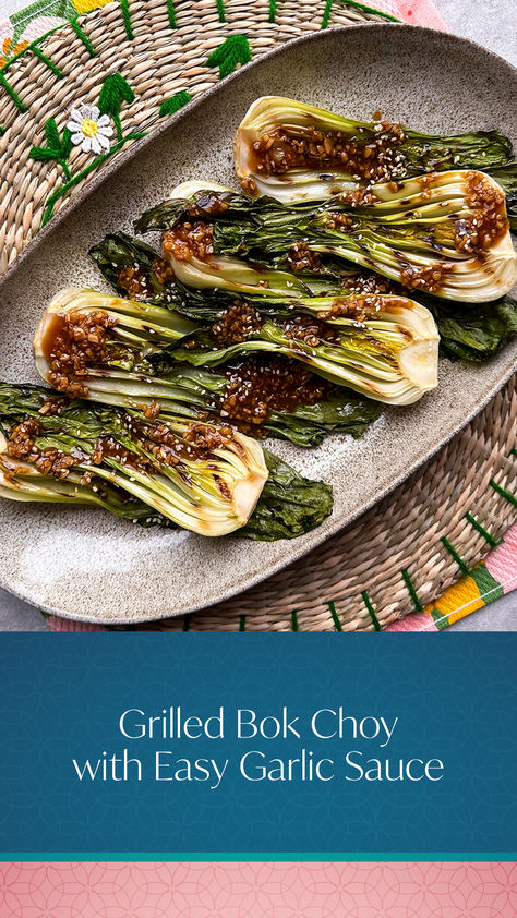 It's as easy as one, two, three! Taneisha Morris has perfected the art of grilling bok choy for a tasty, simple dish prepared with a simple, sweet, savoury garlic sauce for a boost of flavour.

For the recipe: click the link above or visit thegoodstuff.ca. Easy Garlic Sauce, Mary Berg, One Two Three, Honey Garlic, Garlic Sauce, Veggie Recipes, Vegetable Recipes, Skillet, The Recipe