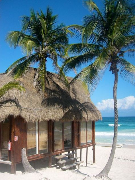 Coconut Island, Vacation Rentals By Owner, Tulum Beach, Turtle Beach, Tropical Beaches, Tulum Mexico, Vacation Home Rentals, Beach Vacation Rentals, Beach Cottage