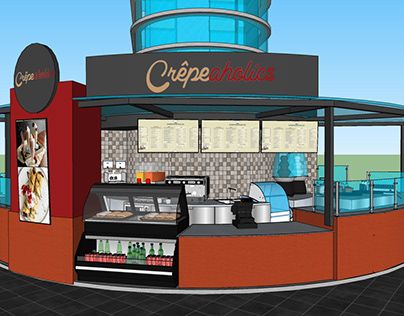 Software Interface Design, Kiosk Store, Crepe Station, Mall Kiosk, Mount Royal, Kiosk Design, Design Landscape, 3d Modelling, User Interface Design