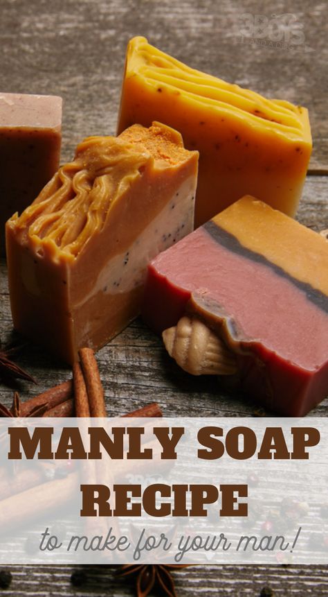 Masculine Soap Recipe, Dr Sasquatch Soap Diy, Diy Dr Squatch Soap Recipe, Homemade Soap For Men, Melt And Pour Soap For Men, Dr Squatch Soap Recipe, Beard Wash Recipe Diy, Handmade Soaps Diy, Soap Scents Combinations