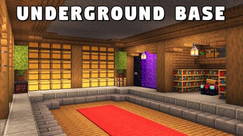 Check out the tutorial for this Minecraft base on my YouTube! Minecraft Underground Base Ideas, Minecraft Underground Base, Minecraft Marvel, Enchanting Table, Minecraft Underground, Base Tutorial, Minecraft Secrets, Minecraft Base, Underground House