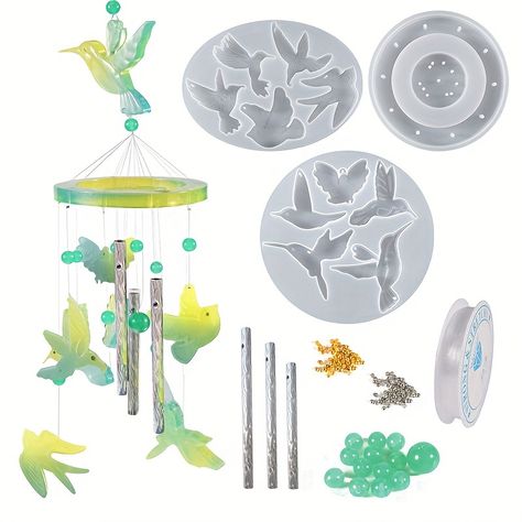 Faster shipping. Better service Make Wind Chimes, Silicone Resin, Diy Epoxy, Mold Kit, Casting Resin Molds, Resin Artwork, Casting Jewelry, Resin Casting, Diy Keychain