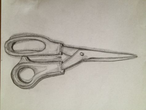 Scissors Scissors Sketch, Scissors Drawing, Industrial Design Sketch, Still Life Drawing, Class Ideas, Life Drawing, Art Plastique, Art Class, Design Sketch