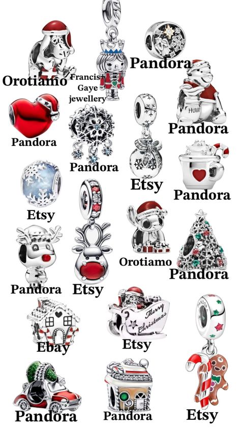 #christmas #pandoracharms Pandora Christmas Charms, Pandora Bracelet Charms Ideas, Pandora Bracelet Charms, Pandora Charm, Charm Rings, Pandora Bracelet, Pandora Charms, Jewelry Design, Charm Bracelet