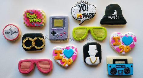 90s Hip Hop Throwback Cookies Decorated Ericasediblesandmore.com  Houston, Tx Hip Hop Cookies, 90s Cookies, 90s Cookies Decorated, 90s Theme Cookies, 80s Decorated Cookies, 90s Hip Hop Cookies, 90s Hip Hop Cookies Decorated, Fresh Prince Of Bel Air 1st Birthday Party, 90th Birthday Party Theme