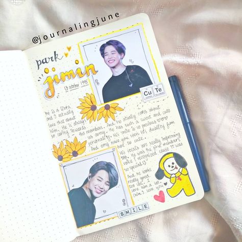 Jimin Journal Ideas, Jungkook Journal Ideas, K Pop Journal Ideas, Jimin Journal, Bts Journal Ideas, Bts Dairy, Bts Doodles, Kpop Journal Ideas, Bts Notebook