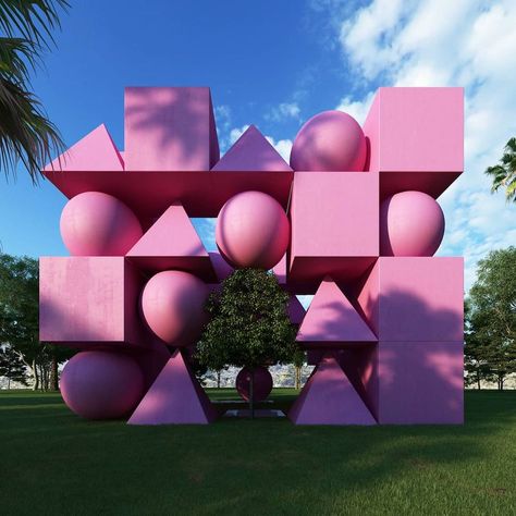 Pink Sets the Tone in the Immersive Installations by Cyril Lancelin - Thursd Pink Sets, Cannes 2024, Mirror Photo Booth, Corporate Event Design, Retail Space Design, Event Design Inspiration, Interactive Installation, Colour Pop, Environmental Design