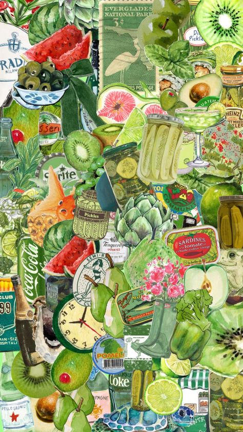 GREEN COLLAGE🗽🗽🗽 Green Collage, Fruit Of The Spirit, Screen Wallpaper, Screen Savers, Cute Cartoon Wallpapers, Cartoon Wallpaper, Photo Dump, Girly Things, Gin