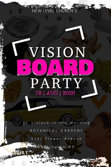 Vision Board Party Themes, Destination Wedding Invitation Wording, Wedding Reception At Home, Vision Board Workshop, Halloween Promotions, Make A Flyer, Board Party, Vision Board Party, Wedding Reception Invitations