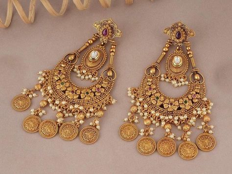 Desi Jewelry, Types Of Earrings, Earrings Indian, Indian Earrings, Ethnic Earrings, Jewelry Wedding, Vanity Set, Pearl Drop, Wedding Jewelry