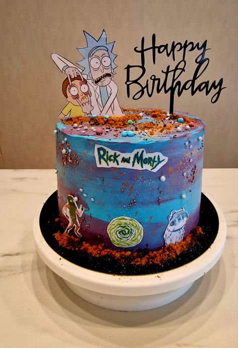 Rick And Morty Cake, Halloween Brunch, Birthday Cake For Husband, Cake For Husband, Rick Y Morty, Swaggy Outfits, Rick And Morty, Birthday Cake, Pastel