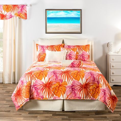 Daybed Comforter, Daybed Sets, Orange Quilt, Comforter Bedding, Beach Bedding, Orange Throw Pillows, Perfect Bedding, Beach Tropical, Bedding Stores