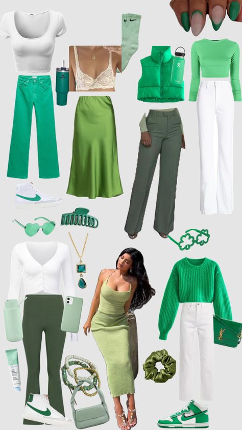 St Patrick’s day outfit part 1 #patricksday #stpatricksday #green #greenaesthetic #outfitinspo St Patricks Day Chicago Outfit, St Pattys Day Outfit Chicago, St Patrick’s Day Dress Up, St Patrick’s Day Outfits, St Paddy’s Day Outfit, St Patrick’s Day Parade Outfit, Saint Patrick’s Day Outfit, Hen Themes, Green Outfits For St. Patricks Day