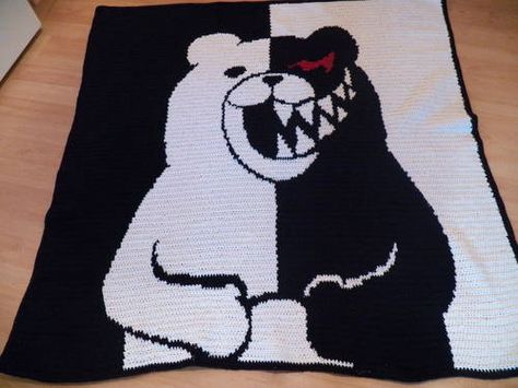 Danganronpa's Monokuma - CROCHET Danganronpa Monokuma, Rubber Stamping, Rubber Stamp, Danganronpa, Paper Crafting, Rubber Stamps, My Daughter, Paper Craft, Art Paper