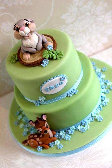 Thumper and Bambi baby shower cake - Cake by Zoe's Fancy Cakes Bambi Baby Shower Cake, Thumper And Bambi, Baby Shower Foods, Zoes Fancy Cakes, Shower Foods, Winter Torte, Bambi Baby, Disney Birthday Cakes, Specialty Cake