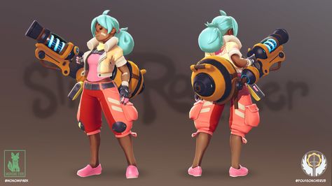 Slime Rancher Character, Slime Rancher Beatrix Lebeau, Slime Rancher Art, Beatrix Lebeau, 3d Drawing Ideas, 3d Monster, Monster Ideas, Slime Rancher, Image 3d