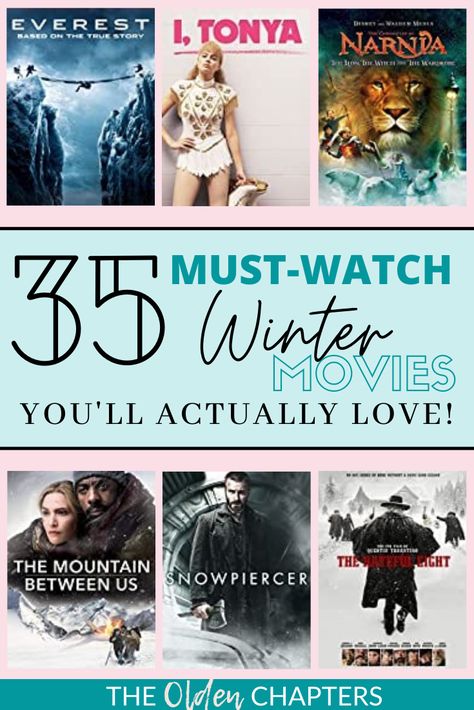 Best Winter Movies, Movies To Watch In January, Winter Movie List, Winter Movies List, Snow Day Movie, January Movies, Snow Movie, Rainy Day Movies, Winter Movies