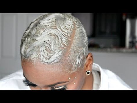 Silver Hair Dye For Black Women, Gray Hair Transition Short Hairstyles, Black Women Silver Hair, Silver Hair On Black Women, Platinum Gray Hair On Black Women, Platinum Silver Hair, Short Grey Haircuts, Short Platinum Blonde Hair, Silver Blonde Hair