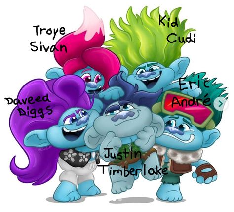 Branch And His Brothers, Branch And His Brothers Trolls, Trolls Band Together Fanart, Branch Trolls Fanart, Movies Fanart, Trolls Fanart, Silly Fanart, Trolls Dreamworks, Trolls Band Together