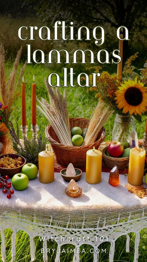 Lughnasadh, also known as Lammas, marks the beginning of the harvest season and is a time to celebrate abundance, gratitude, and the fruits of our labour. Crafting a Lughnasadh altar is a beautiful way to honour this ancient festival and connect with the energies of the earth and the harvest. In this comprehensive guide, we explore the essential elements needed to create a meaningful and personal Lughnasadh altar. Lammas Lughnasadh Simmer Pot, Lammas Altar Ideas, Lughnasadh Celebration, Lughnasadh Aesthetic, Lughnasadh Altar, Lammas Altar, Celtic Wheel, Witch Inspiration, Lammas Lughnasadh