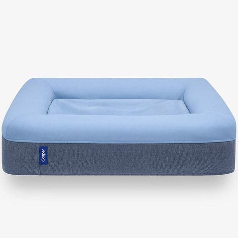 Casper Dog Bed, Plush Memory Foam, Large, Blue ***This is THE bed. I have tried a bunch of different dog beds over the years but now have two of these---one in the living room and one in the bedroom. This bed is supprotive for my golden's hips and he loves curling up. Easy to wash the cover and put back on. I have both grey and blue---and both colors are lovely and don't show dirt. Casper Bed, Blue Dog Bed, Bed Light, Old Beds, Memory Foam Dog Bed, Cool Dog Beds, Orthopedic Dog Bed, Dog Bed Large, Dog Pet Beds