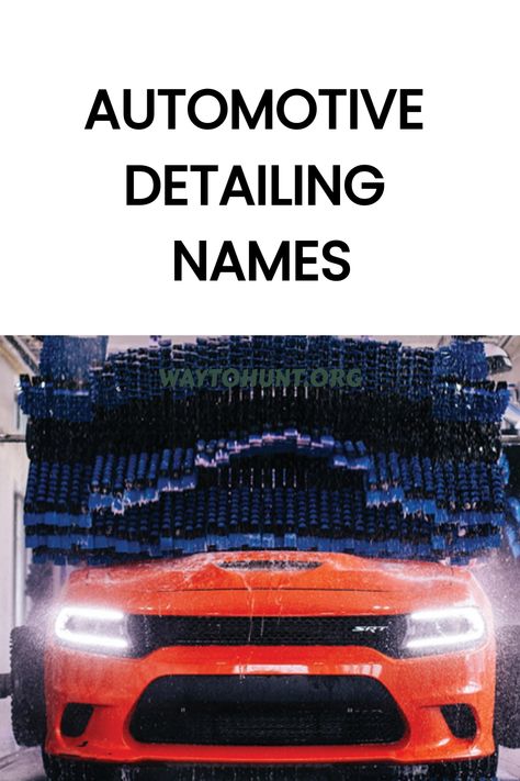 Automotive Detailing Names Car Detailing Business, Detailing Business, Car Valet, Shop Name Ideas, Automotive Detailing, Mobile Car Wash, Auto Body Shop, Car Cleaner, Automotive Paint