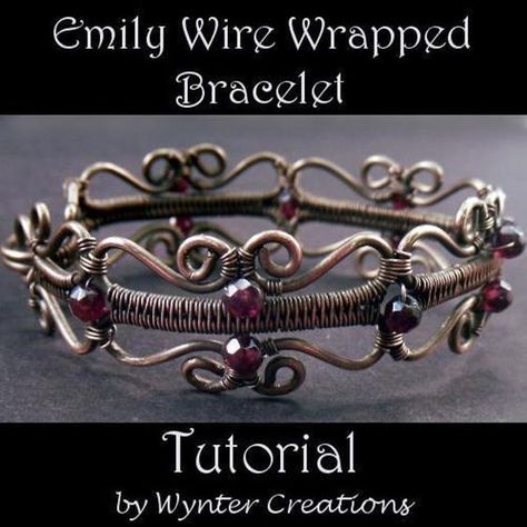 Wrap Bracelet Tutorial, Wire Wrapped Jewelry Tutorials, Bijoux Fil Aluminium, Wire Jewelry Tutorial, Wire Wrapped Bracelet, Diy Wire Jewelry, Wire Work Jewelry, Jewelry Wire, Homemade Jewelry