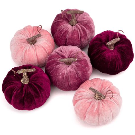 PRICES MAY VARY. Size and Package: This stunning set includes 6 pieces of velvet fall pumpkins, each measuring 4 inches. The vibrant colors of purple, burgundy, and pink will add a bold and stylish touch to your fall decor. Material and Quality: Made from premium velvet, these decorative pumpkins have a soft, luxurious texture. The interior is foam-filled, and the stem is durable plastic, ensuring they are durable and maintain their exquisite appearance over time, offering unmatched quality. Fal Mauve Fall Decor, Pink And Orange Fall Decor, A Little Pumpkin Is On The Way Decor, Pink Fall Baby Shower, Baby Shower Table Centerpiece, Orange Fall Decor, Pink Halloween Decor, Elegant Fall Decor, Baby Shower Table Centerpieces