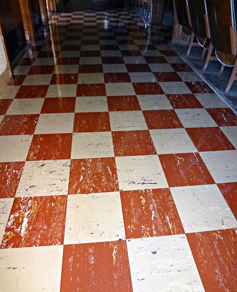 Vintage Checker Pattern Asbestos Floor Tile Flickr Photo Sharing Checkered Tile Floor, Checkered Tile, Checkered Floor, Checkerboard Floor, Checker Pattern, Filling Station, Style Tattoo, 60s Style, Floor Tile