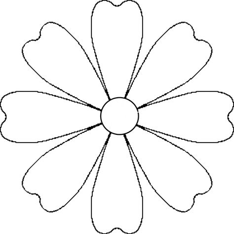 8 Petal Flower Template Printable Daisy Template, Daisy Flower Template, Daisy Template, Petal Template, Felt Flower Template, Earring Templates, Flower Petal Template, Flower Templates Printable, Daisy Petals